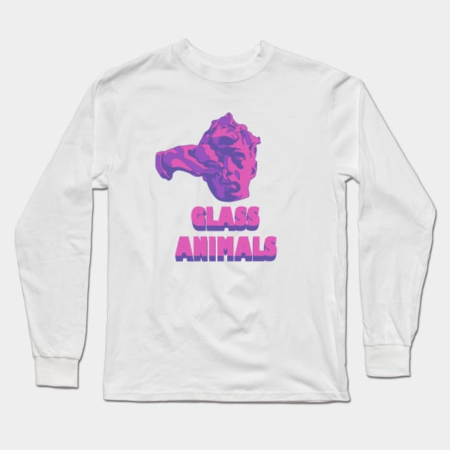 Glass Animals Purple Touch (Head and Logo) Long Sleeve T-Shirt by SpareFilm